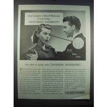 1947 Listerine Antiseptic Ad - Don't Expect Welcome