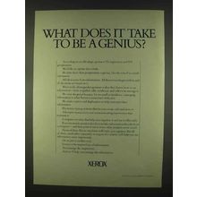 1978 Xerox Copiers Ad - What Does it Take to Be Genius