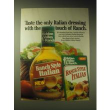 1989 Hidden Valley Ranch Style Italian Dressing Ad