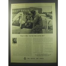 1955 Royal Air Force Ad - What's it like - the first time you fly solo?