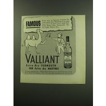 1949 Valliant Vermouth Ad - cartoon by Sam Cobean - Famous