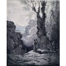 THRESHOLD OF PURGATORY 1885 Gustave Doré - Dante Alighieri ANTIQUE ENGRAVING