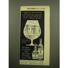 1960 Otard Brandy Advertisement - Imported from France