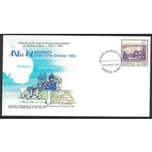 Norfolk Cannon 35 Year of Postal Administration Pre-paid Envelope FDC 1982