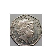 1999 Seated Britannia 50p circulated freepost