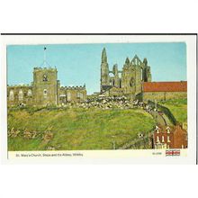 Yorkshire WHITBY St Mary's Church Postcard by Dennis (W.0799)