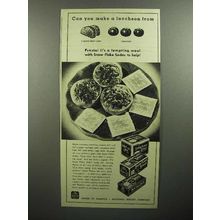 1945 Nabisco Snow Flake Sodas Cracker Ad - Luncheon