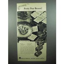 1945 Nabisco Snow Flake Sodas Cracker Ad - Pear