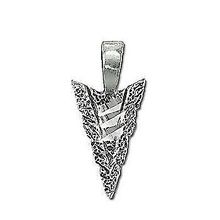 Sterling Silver Diamond Cut Arrow Head Pendant