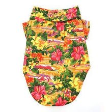 Hawaiian Camp Shirt - Sunset Hibiscus Medium