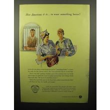 1943 Ballantine's Ale Ad - How American it is to Want Something Better