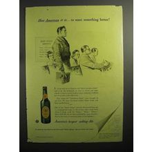 1943 Ballantine's Ale Ad - Want Something Better