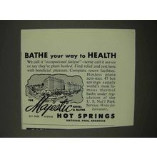 1956 The Majestic Hotel Ad - Hot Springs Arkansas