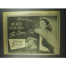 1956 The Come On Movie Ad - Anne Baxter