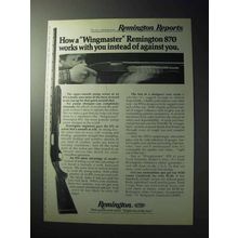 1977 Remington Model 870 Shotgun Ad - Wingmaster