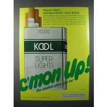 1981 Kool Super Lights Cigarette Ad - There's Ultra