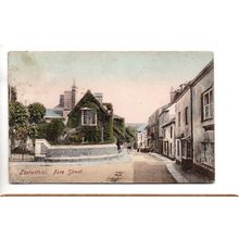 NICE PRINTED POSTCARD OF FORE STREET LOSTWITHIEL CORNWALLPOSTED 1906 (3413)