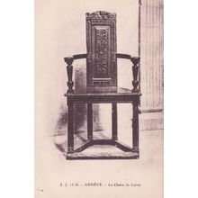 Geneve Calvin Chair Switzerland Old Postcard