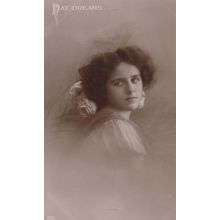 Daydream Daydreams Daydreaming Dreams Lady Glamour Antique Real Photo Postcard