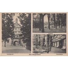 Bad Mergenthiem Wandelhalle Kurpark Schossportal German Postcard