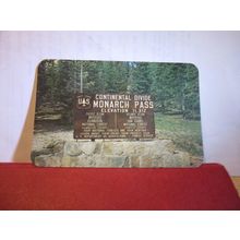 CONTINENTAL DIVIDE, MONARCH PASS, COLORADO, USA unused postcard =