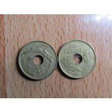 Spain 1990 Juan Carlos 25 Peseta Coin