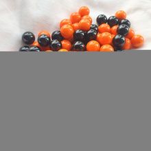 OPAQUE 'TIGER MIX' - ORANGE AND BLACK - 25 Solid Colour Glass Marbles, 14mm