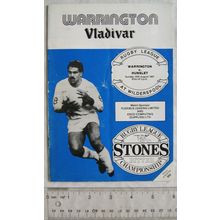 1987 programme Warrington v. Hunslet