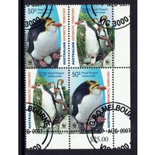 AAT 2007 ROYAL PENGUINS BLK OF 4 SG 176-7 - CTO