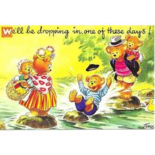 Children's Art MERRY MESSAGE Postcard (Bamforth G 545)