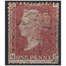 1858 SG43 1d Red Plate 101 Good/Fine Used Check Letters "ME".