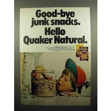 1975 Quaker 100% Natural Cereal Ad - Good-By Junk
