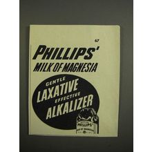 1952 Phillips' Milk of Magnesia Ad - Gentle Laxative