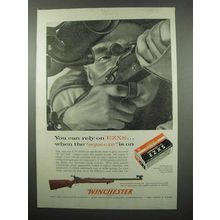 1955 Winchester Model 52 Rifle; L.V. EZXS Cartridges Ad