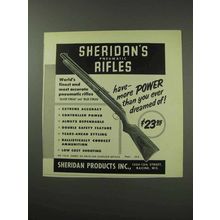 1959 Sheridan Pneumatic Rifles Ad - Have More Power