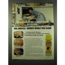 1975 Mr. Muscle Oven Cleaner Ad - Tired of Scraping