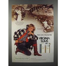 1985 Virginia Slims Cigarette Ad - Lumber Camp