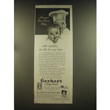 1939 Gerber's Baby Food Ad - America's best known baby.. Cooks vegetables