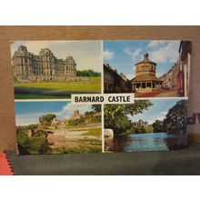 multiview, BARNARD CASTLE, Co. DURHAM used vintage postcard 1969 pm =