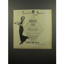 1951 The Plaza Hotel Advertisement - The new Persian Room Dorothy Shay