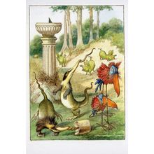 Jabberwocky Poetry 1927 Book Painting Lewis Carroll Postcard