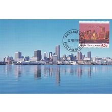 Auckland New Zealand Skyscraper Waterfront Postcard First Day Cover