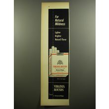 1952 Benson & Hedges Virginia Rounds Cigarettes Ad - For natural mildness
