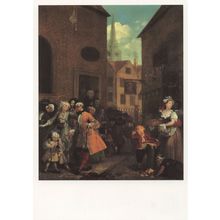 William Hogarth The Four Times Of Day Tate Gallery Painting Postcard