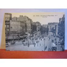 CLICHY PLACE, PARIS, FRANCE unused antique postcard #