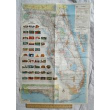 c1970 Rand McNally Map of Florida