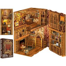 Cutefun Book Nook Kit, DIY Miniature House Kit for Adults, 3D Wooden Puzzle Book