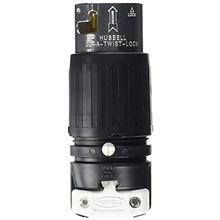 Hubbell CS6365C Locking Plug, 50 Amp, 125/250V, 3 Pole and 4 Wire