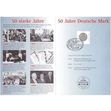 GERMANY DEUTSCHLAND 1998 50TH ANN OF DEUTSCHMARK SOUVENIR FOLDER VERY FINE USED