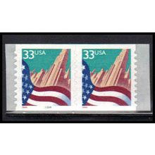 3281 33c U.S. Flag Over City Fine MNH CNP Left 2222A PA2097